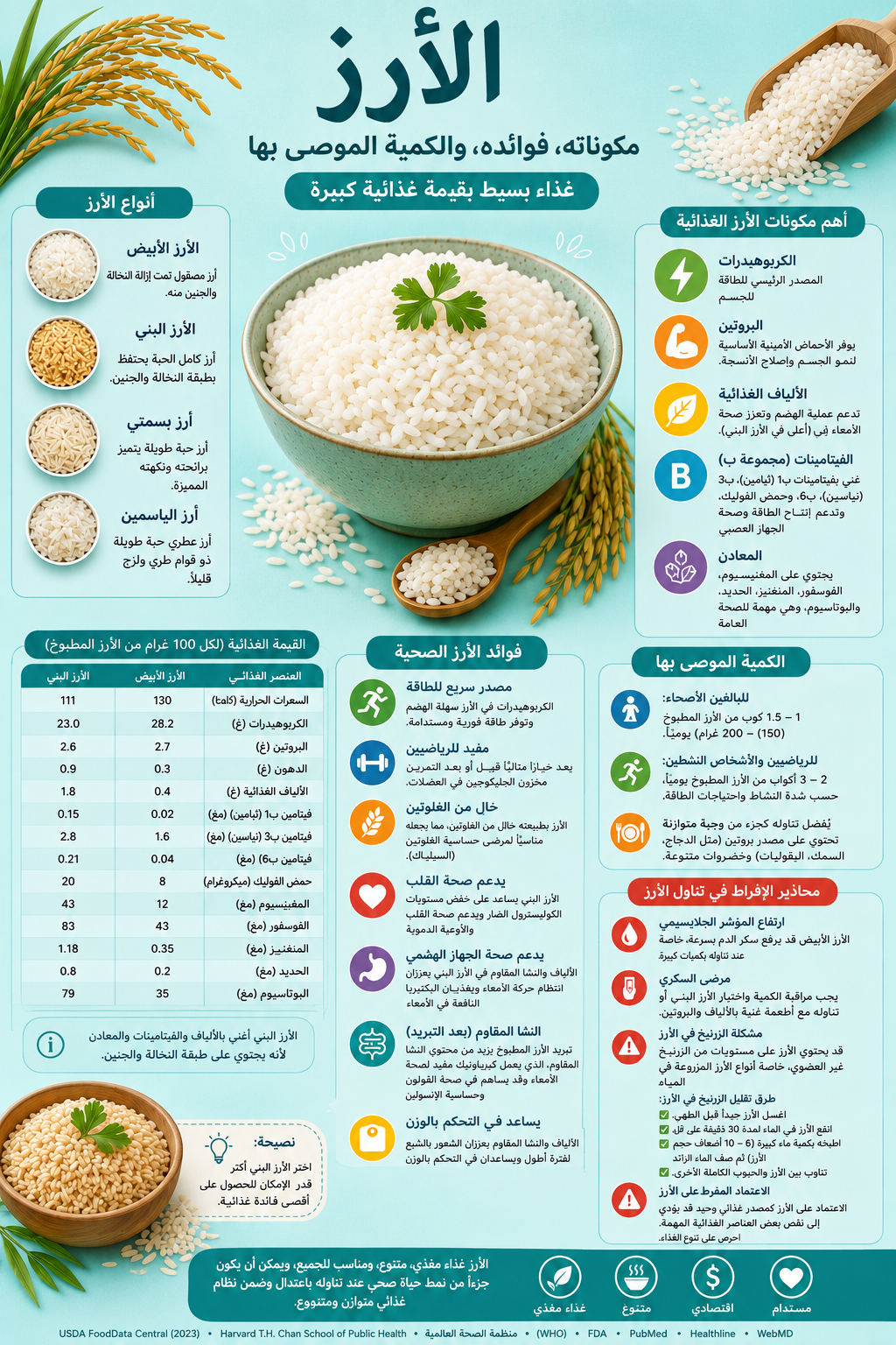 الأرز بارزة
