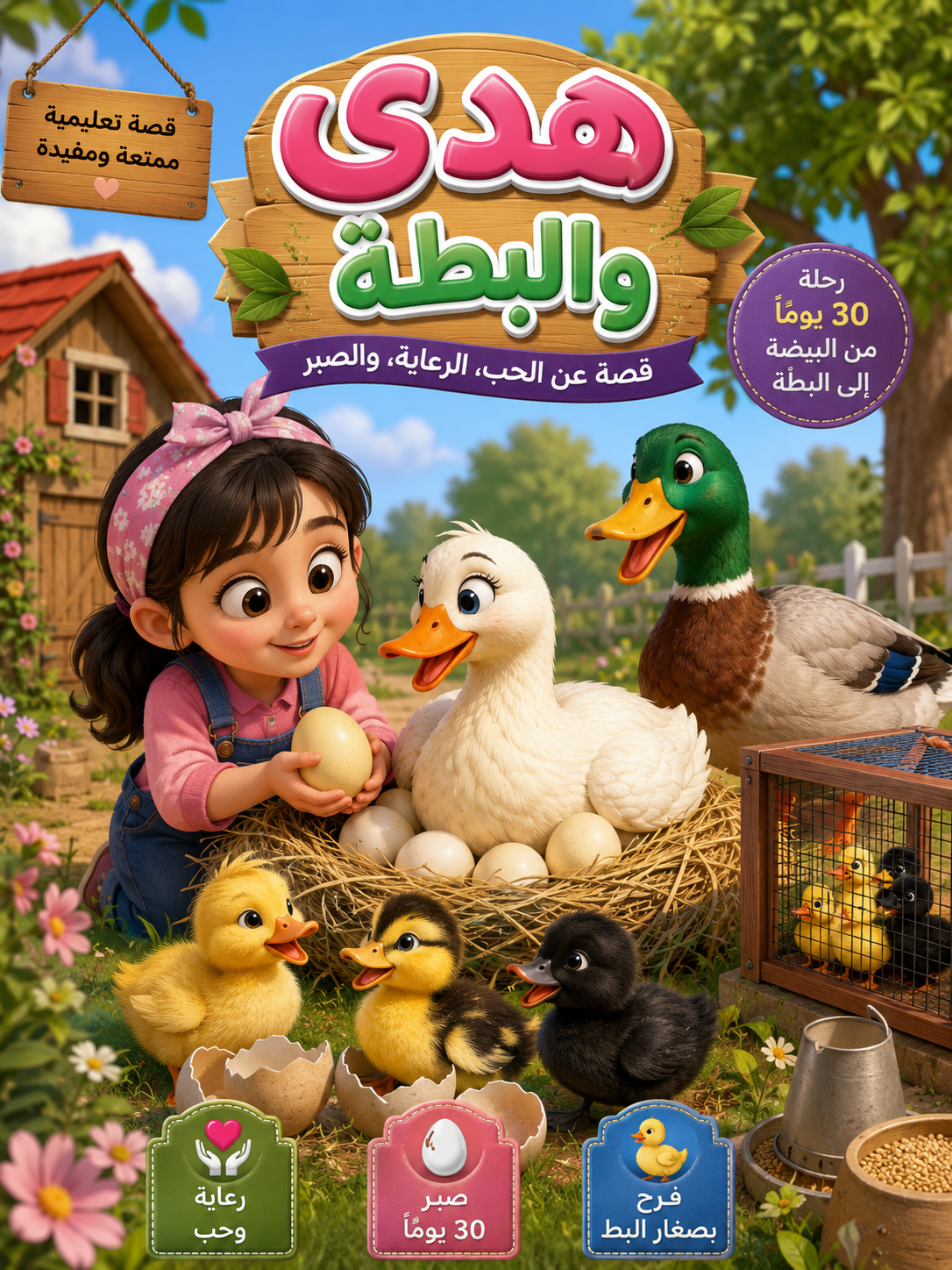 غلاف قصة هدى والبطة
