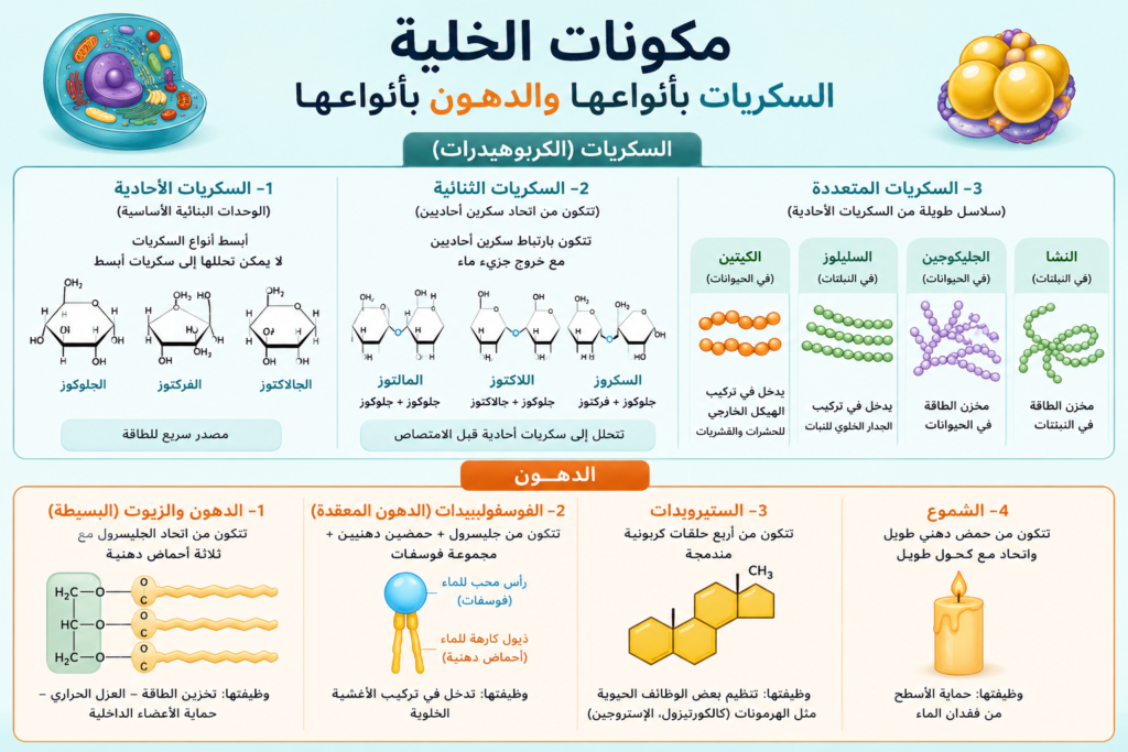 بارزة سكريات و دهون