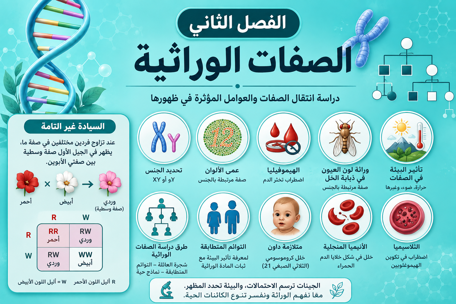 بارزة الفصل الثاني السيادة لغير تامة 11