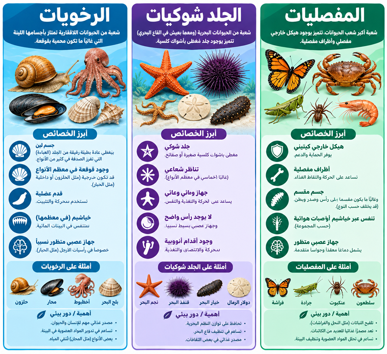 من الرخويا للمفصليات