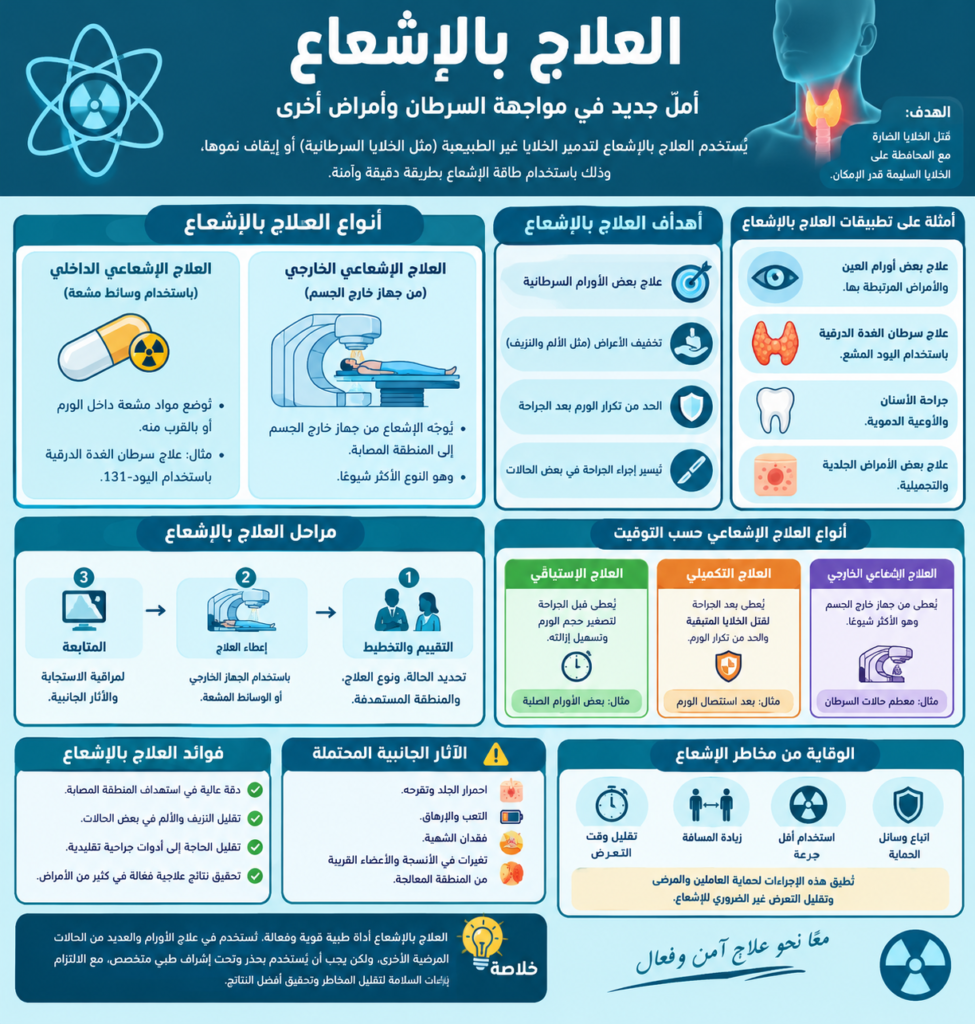 انفوجرافيك العلاج بالاشعاع